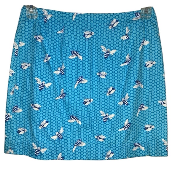 Lilly Pulitzer Busy Bees Cotton Mini Skirt Size 8 Petite - Picture 1 of 10
